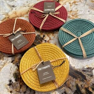 Coasters.  4 sets of 4 coasters.  4.5” diameter.  NWT